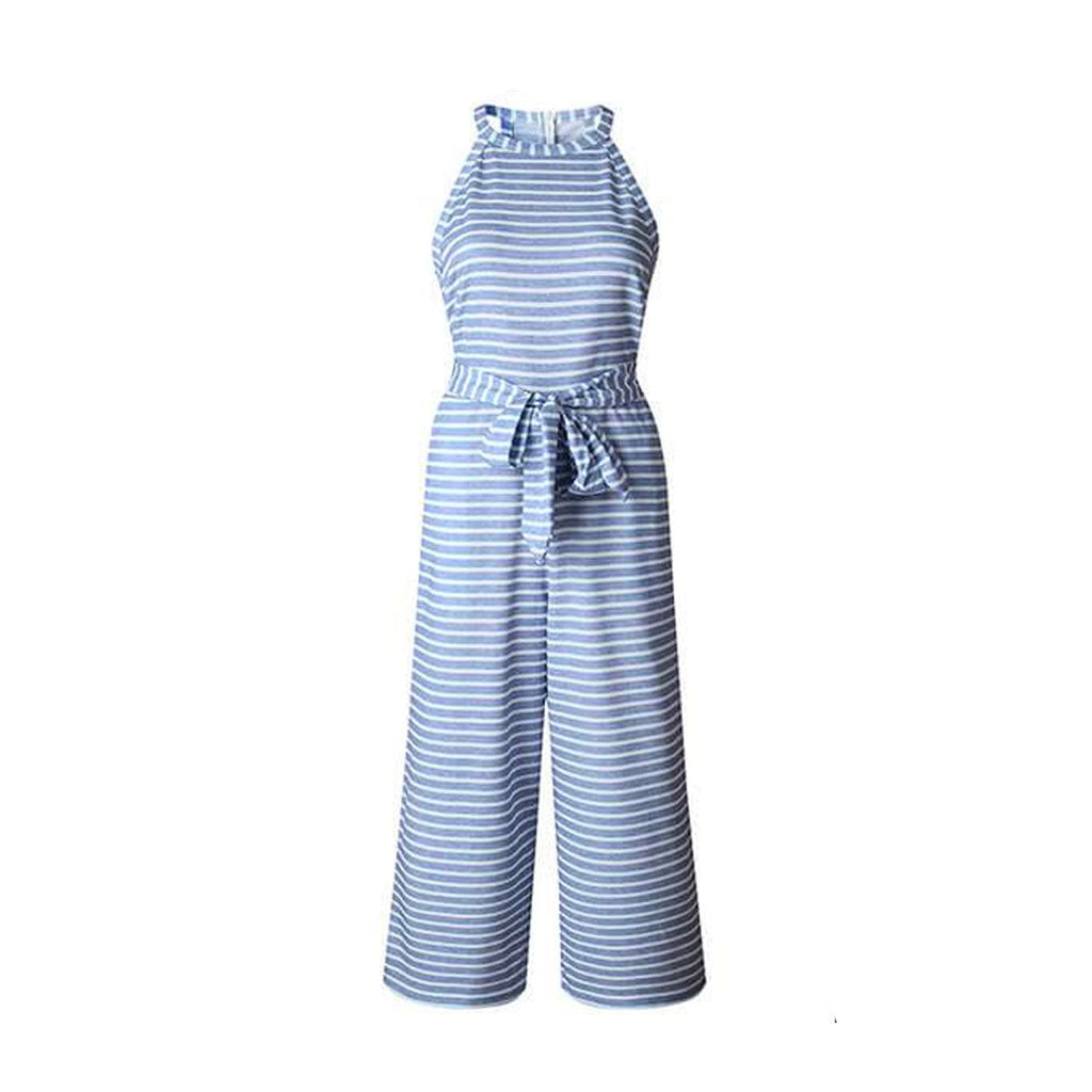 Luchtige & Stijlvolle Dames Jumpsuit met Tailleband en Strepen – Nayla