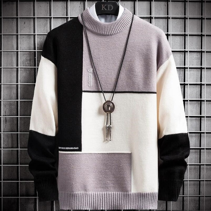 Sammy Jackson™ Patchwork Pullover | Warme Sweater