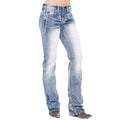 Dames Bootcut Jeans met Vlag Details – Madison