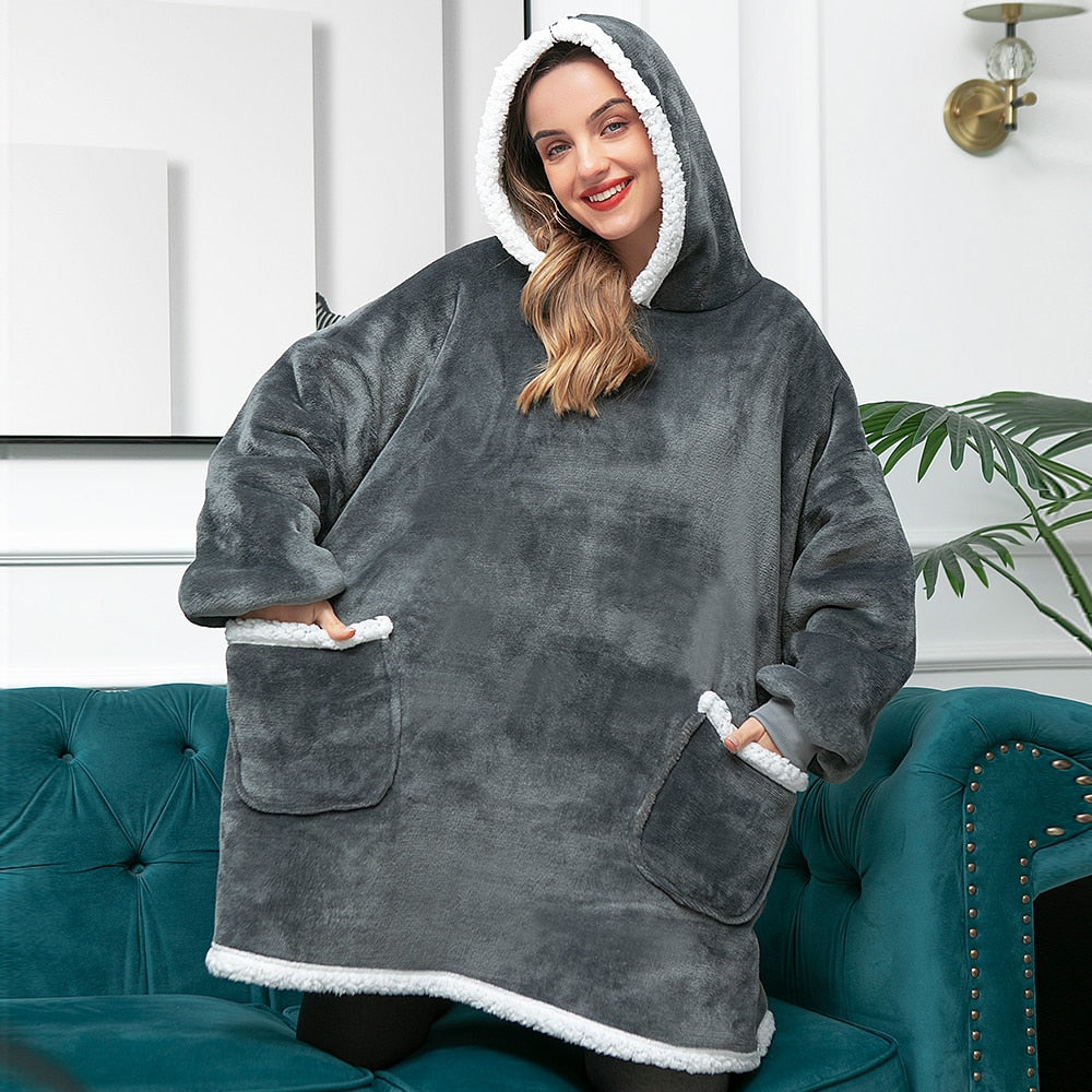 Sammy Jackson™ Hoodie & Deken | Heerlijke Combinatie van een Zachte Hoodie en Comfy Deken in één!