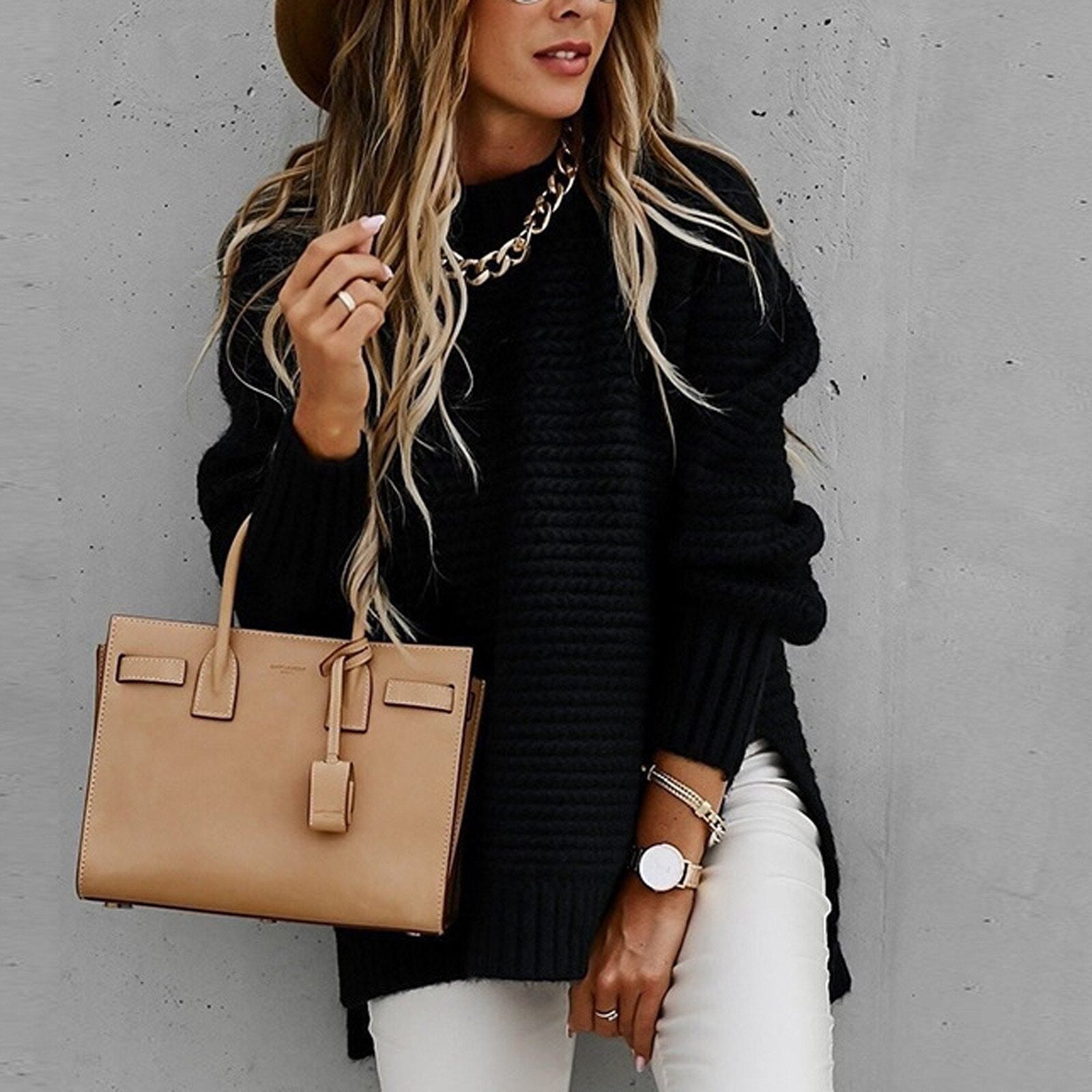 Sammy Jackson™ Sofia | Elegante Pullover met Halfhoge Hals - Gebreide Herfsttrui