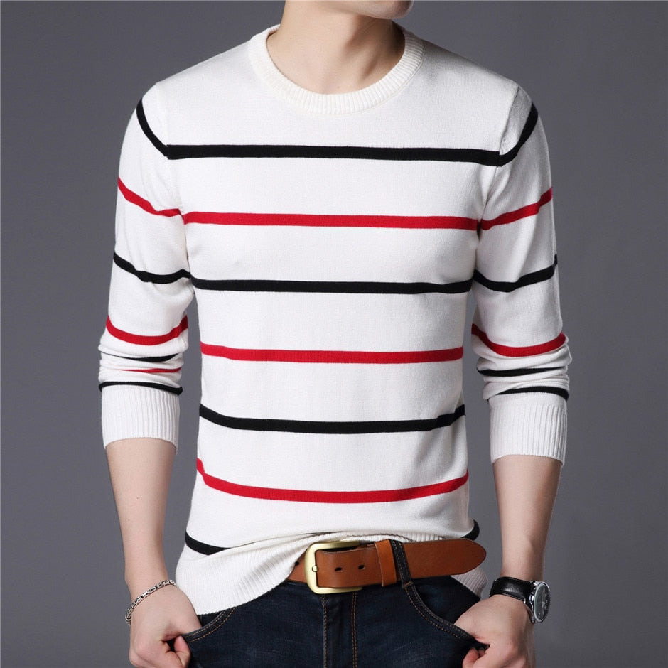 Sammy Jackson™ Herenmode | Casual Gestreepte Trui met O-neck