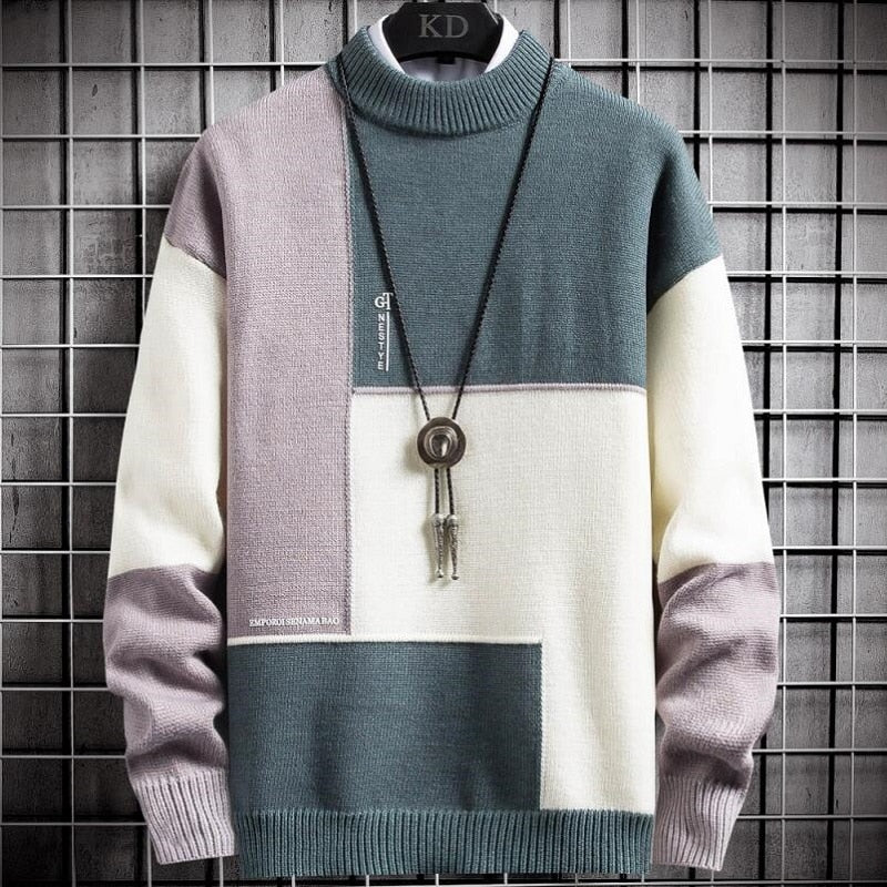 Sammy Jackson™ Patchwork Pullover | Warme Sweater