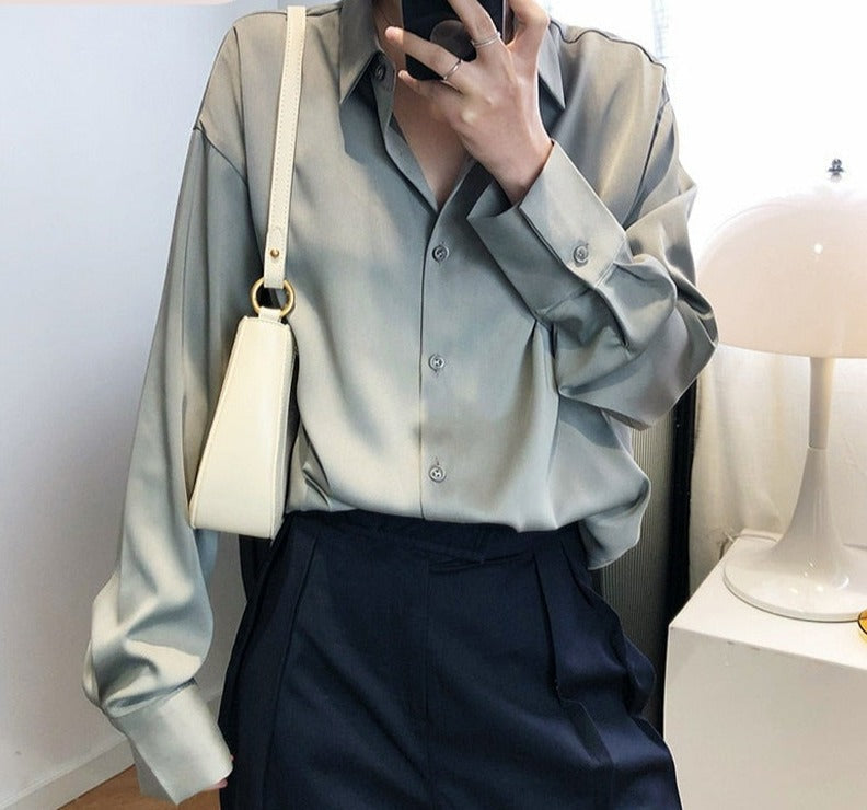 Sammy Jackson™ Sanna Satijnen Blouse | Een elegante damesblouse
