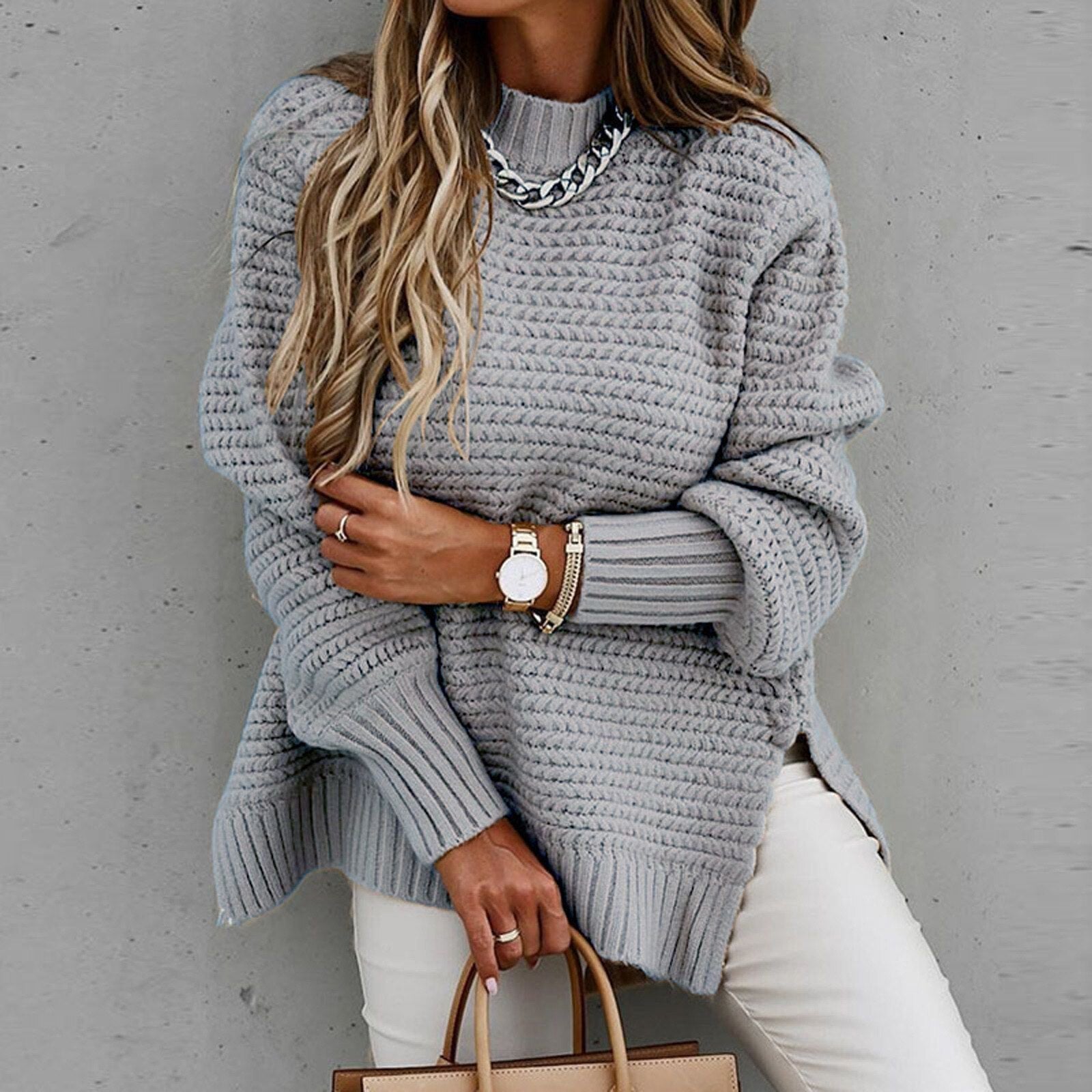 Sammy Jackson™ Sofia | Elegante Pullover met Halfhoge Hals - Gebreide Herfsttrui