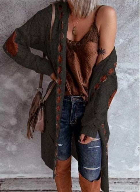 Sammy Jackson™ Evelyn | Stijlvol Lang Vest - Comfy met Capuchon