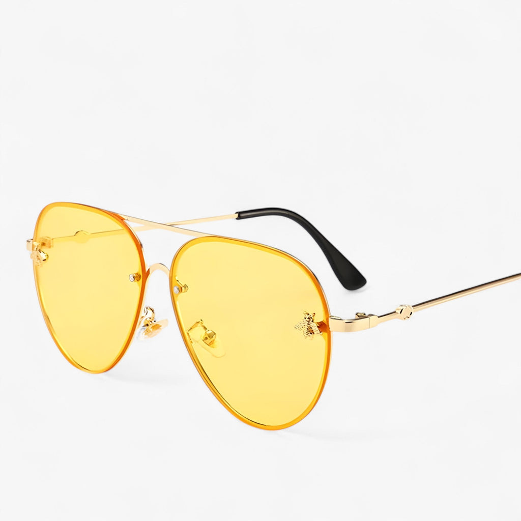 Vintage Piloten Zonnebril met Bijendetail – Halcyon