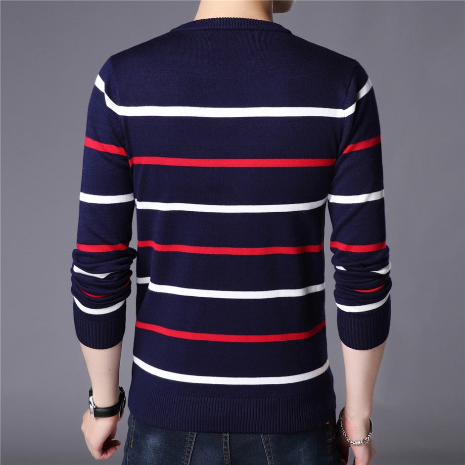 Sammy Jackson™ Herenmode | Casual Gestreepte Trui met O-neck