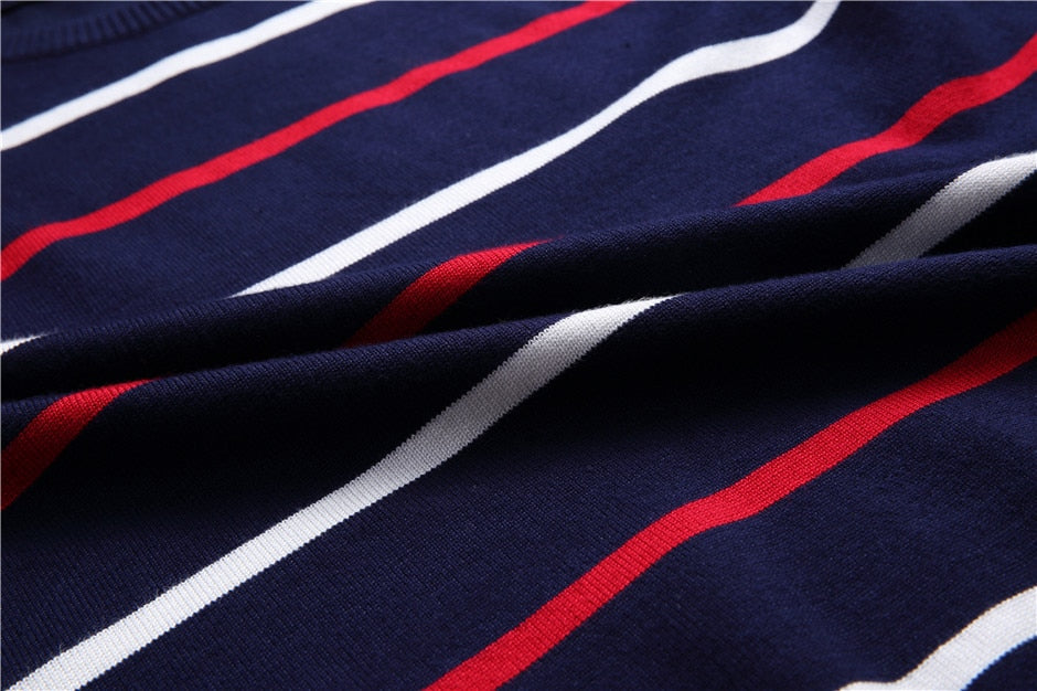 Sammy Jackson™ Herenmode | Casual Gestreepte Trui met O-neck