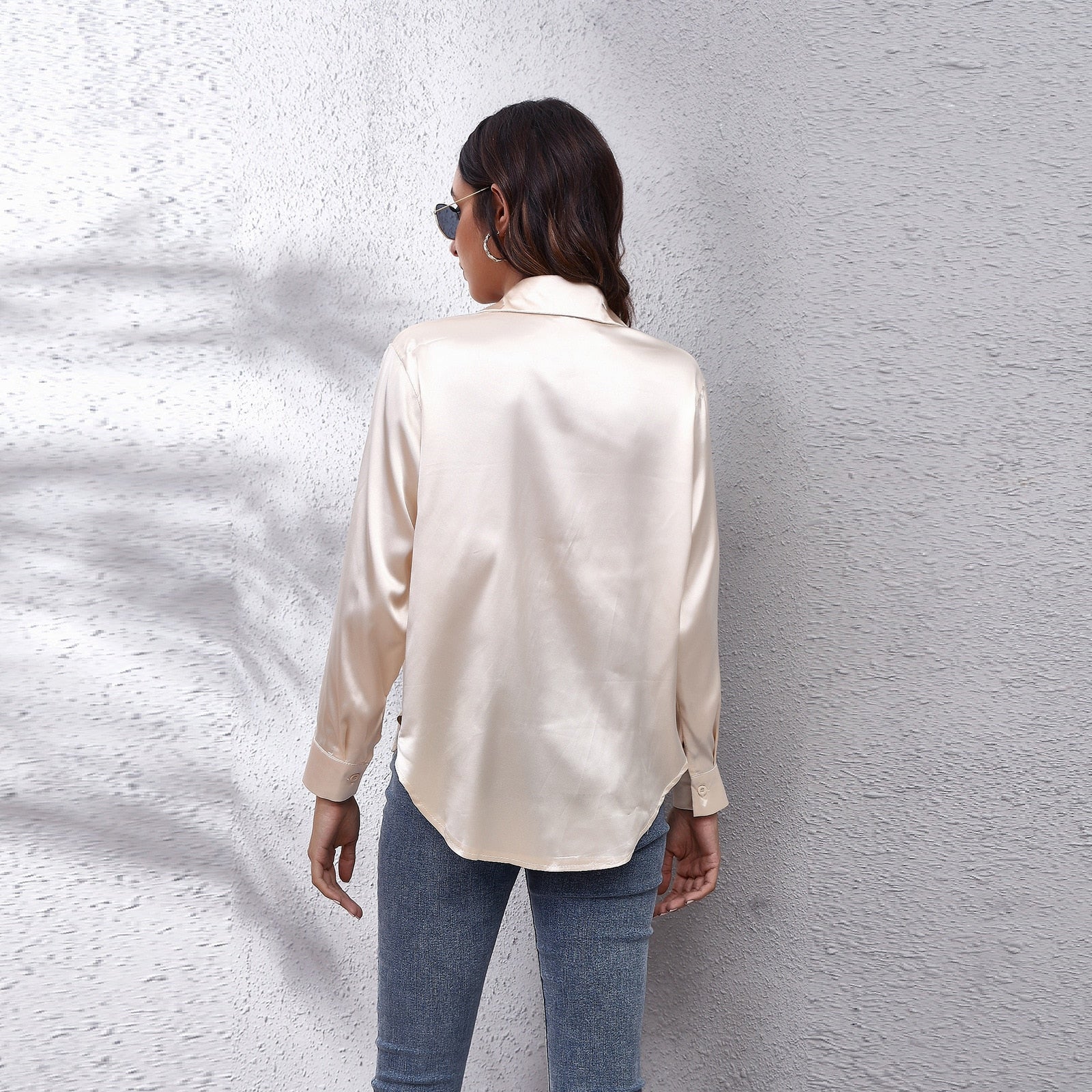 Sammy Jackson™ Shila Satijnen Blouse | Een Zomerse & Luchtige Damesblouse