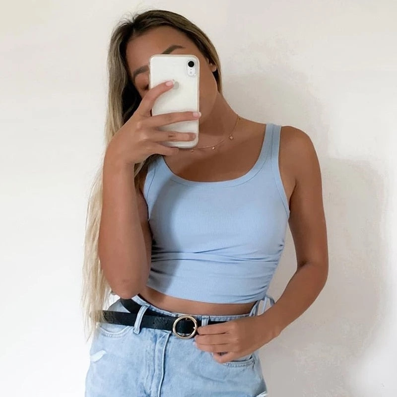 Sammy Jackson™ Mimi Mouwloze croptop | Een korte & stijlvolle top