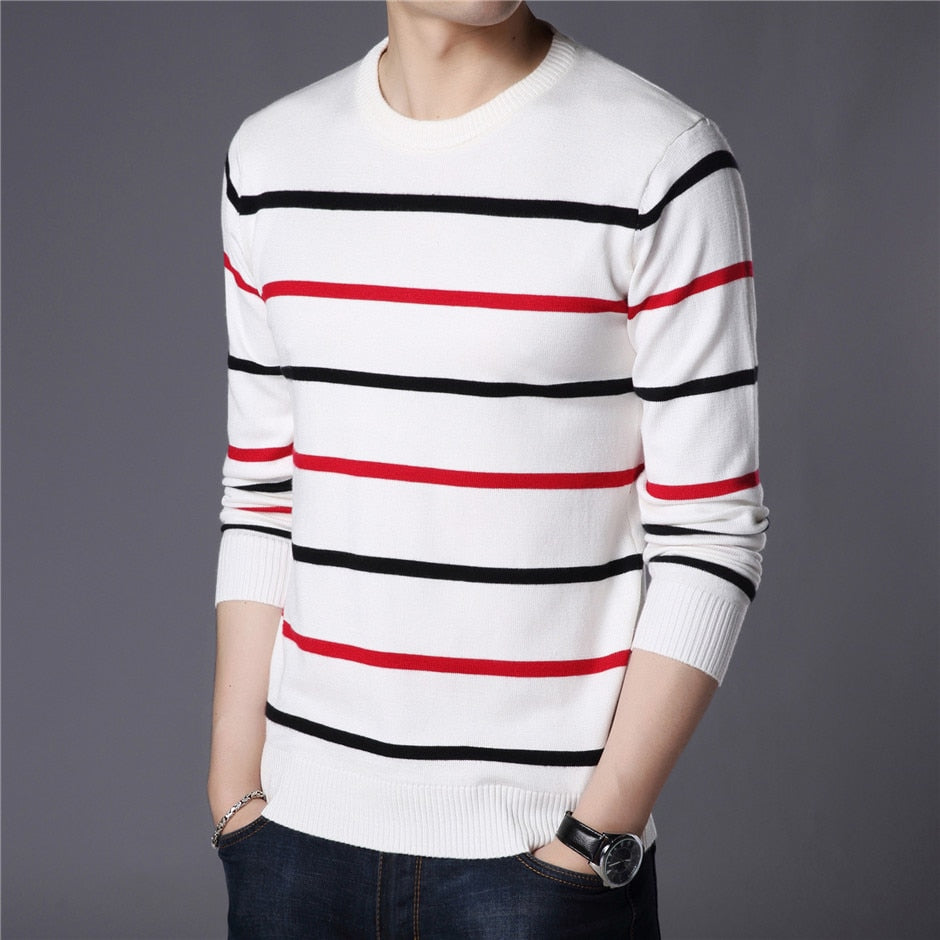 Sammy Jackson™ Herenmode | Casual Gestreepte Trui met O-neck