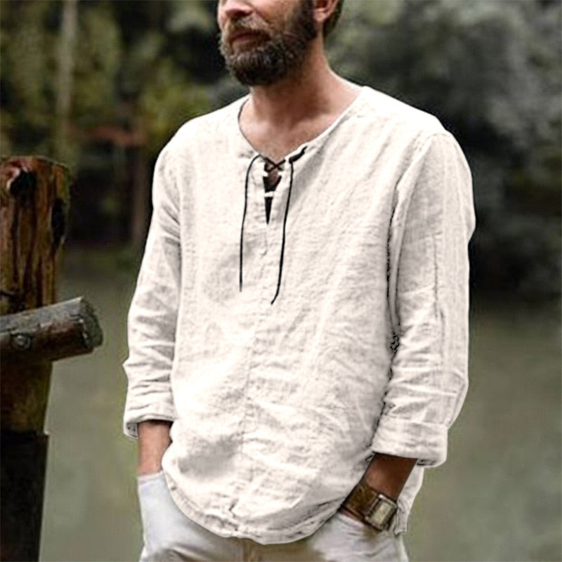Sammy Jackson™ Leon Linnen blouse | Een stijlvolle & casual herenblouse