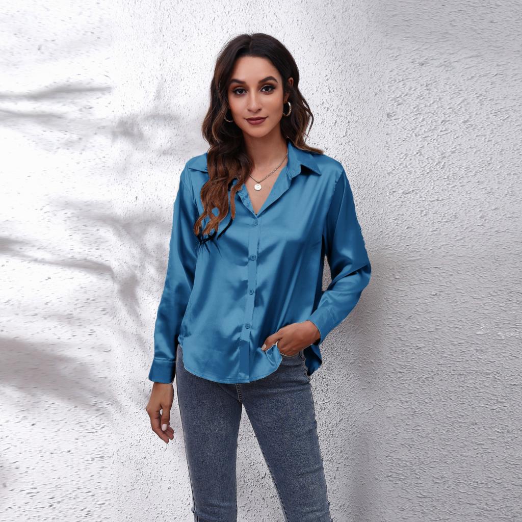Sammy Jackson™ Shila Satijnen Blouse | Een Zomerse & Luchtige Damesblouse