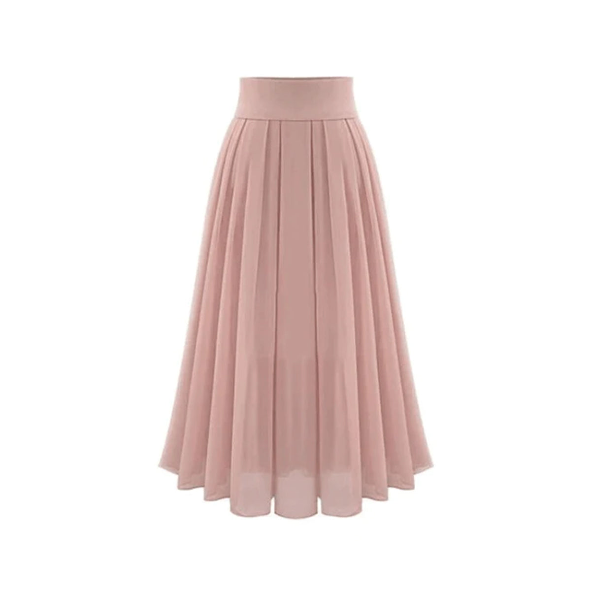 Trendy geplooide maxirok met hoge taille – Mirella
