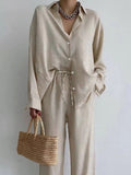 Dames Zomerset met Luchtige Blouse en Wijde Broek – Noa