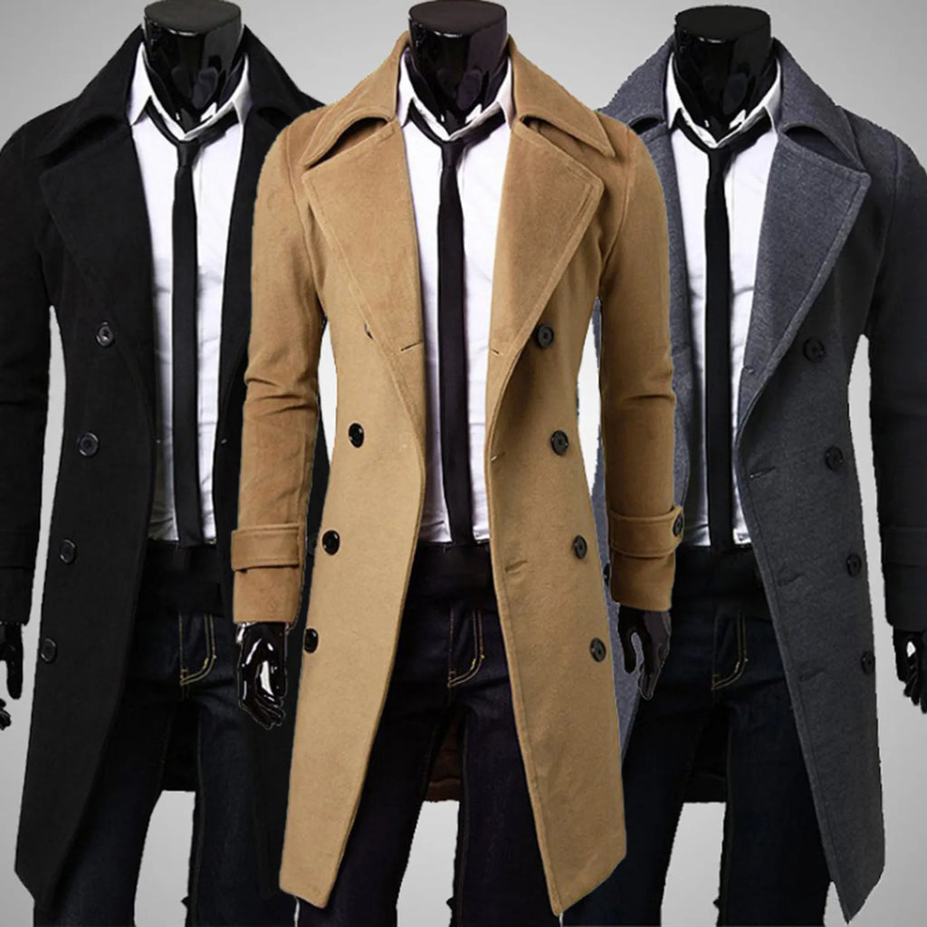 Sammy Jackson™ Britse Trenchcoat| Winddichte jas met dubbele rij knopen