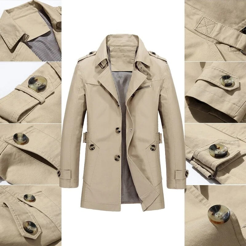 Sammy Jackson™ Trenchcoat | Stijlvolle lange jas