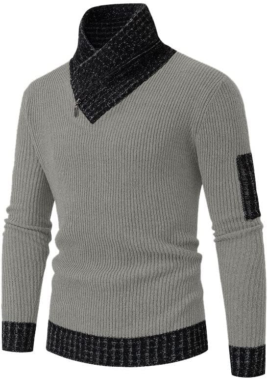 Sammy Jackson™ Casual Trui | Vintage wollen trui met hoge kraag