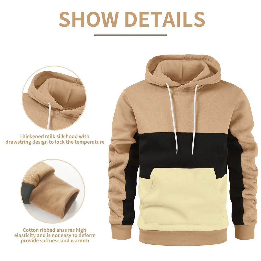 Sammy Jackson™ Patchwork Hoodie | Warme fleece-streetwear