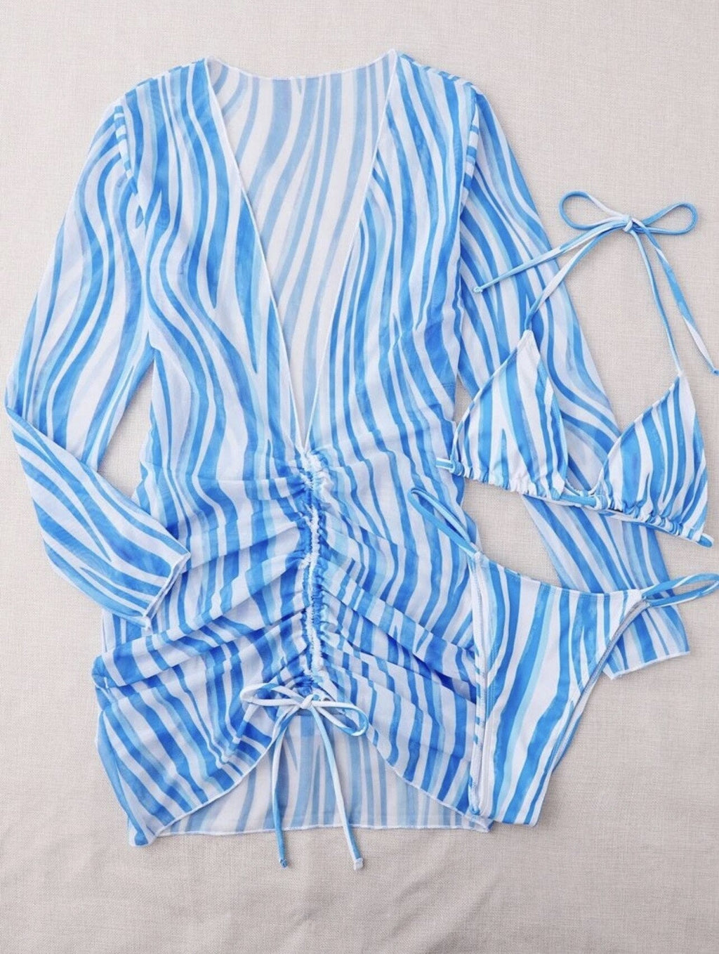 Gigi 3-delige Set | De ideale set; Bikini met cover-up