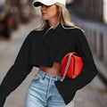 Sammy Jackson™ Christelle Korte Croptop | Een sexy, korte blouse met lange mouwen