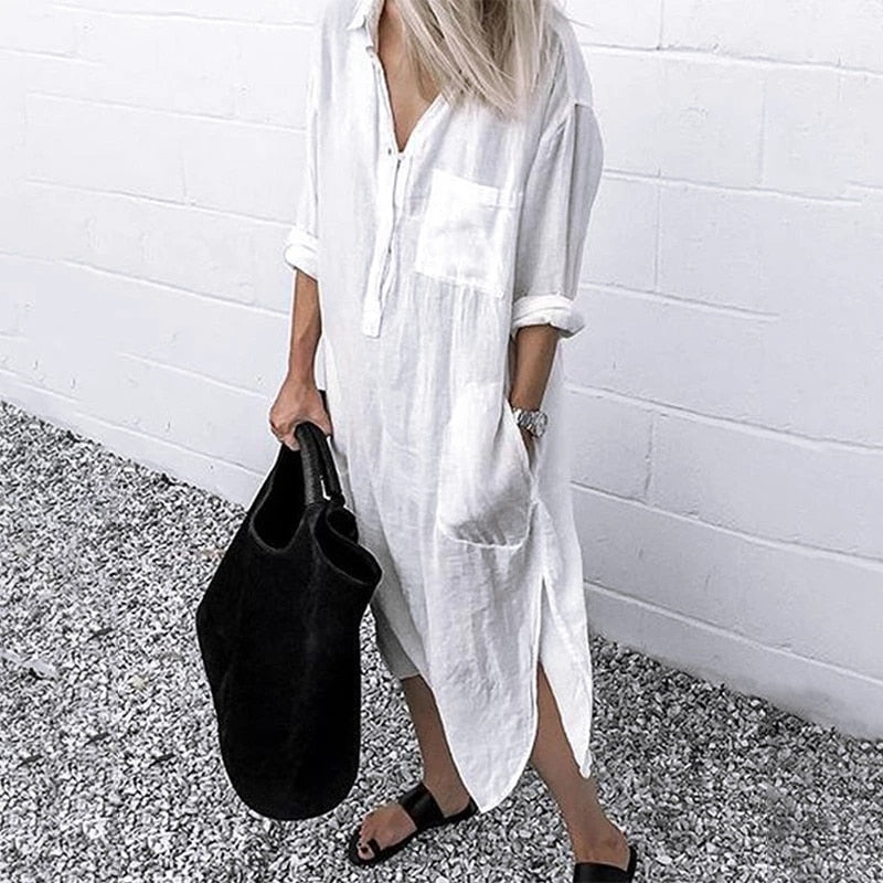 Lizzy Blouse Jurk | Luchtig, casual & tijdloos!