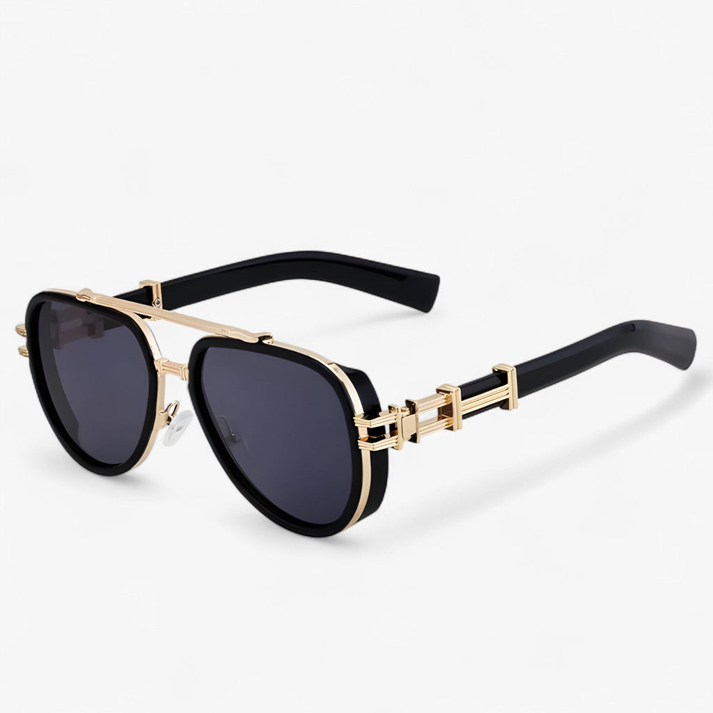 Oversized Steampunk Zonnebril met Gepolariseerde Glazen – Arclight