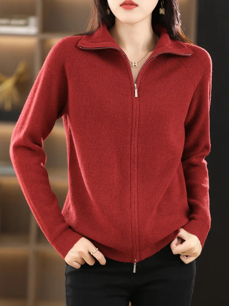 Dames Vest met Dubbele Rits – Celeste