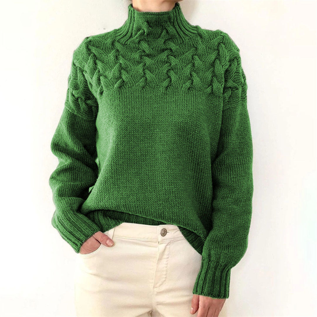 Gebreide Dames Herfsttrui met Col – Sienna