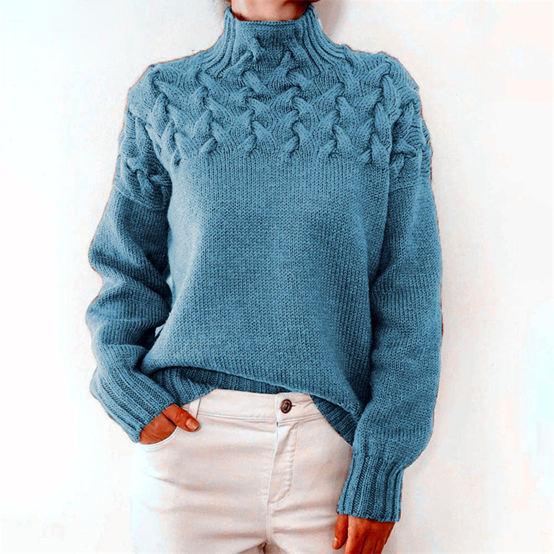 Gebreide Dames Herfsttrui met Col – Sienna