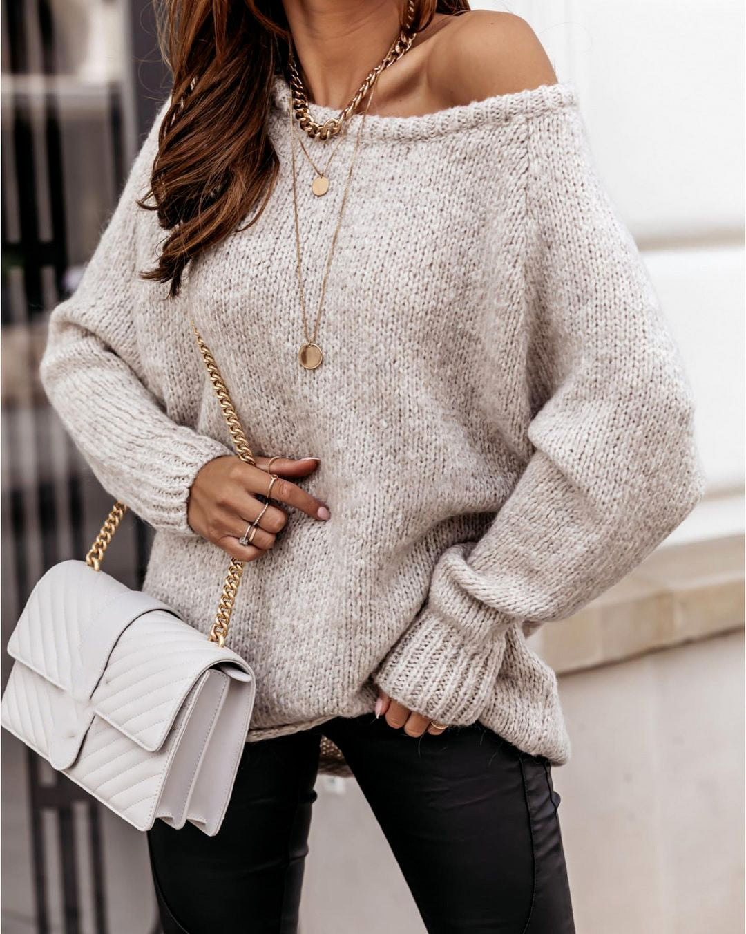 Sammy Jackson™ Gaby™ | Gebreide oversized Wintertrui Damesfashion