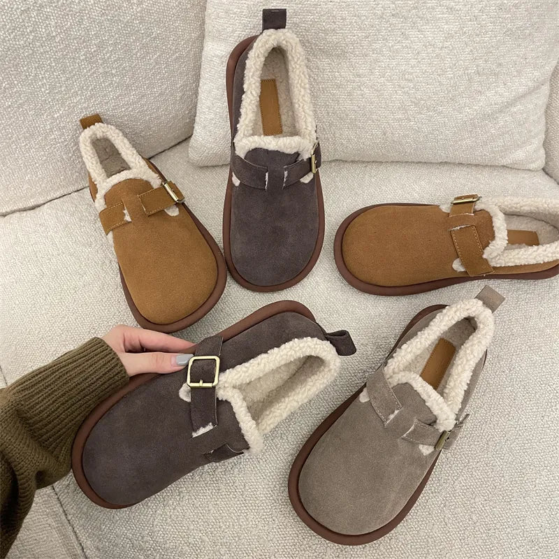 Mikaela Leren Sloffen | Warm & Trendy