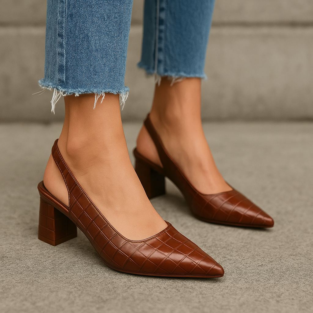Slingback Pumps met Blokhak - Annika