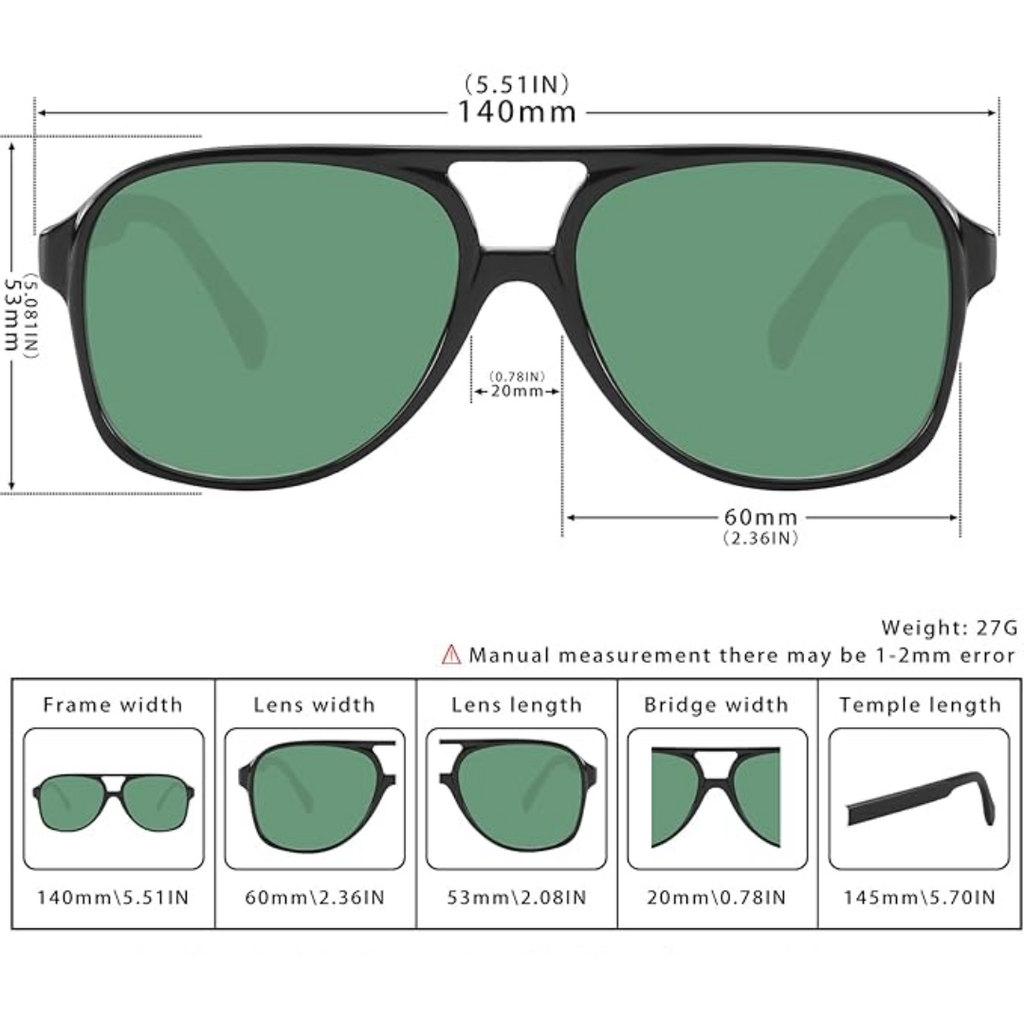 Retro Aviator Zonnebril - Indy