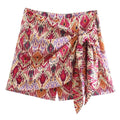 Sammy Jackson™ Jillian Geknoopte Skort | Levendig & Hoge Taille
