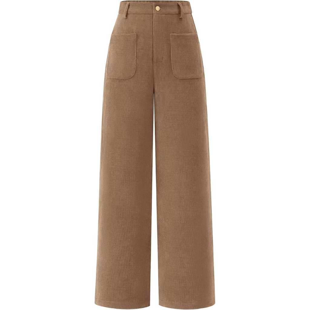 Casual Wijde Palazzo Broek met Hoge Taille en Zakken - Clarissa