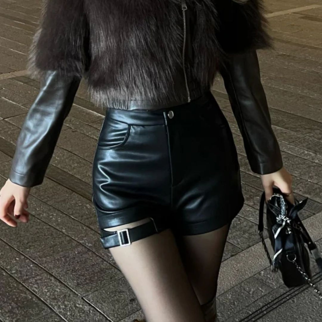 Sammy Jackson™ Naomi Leren Short | Gotisch & Trendy