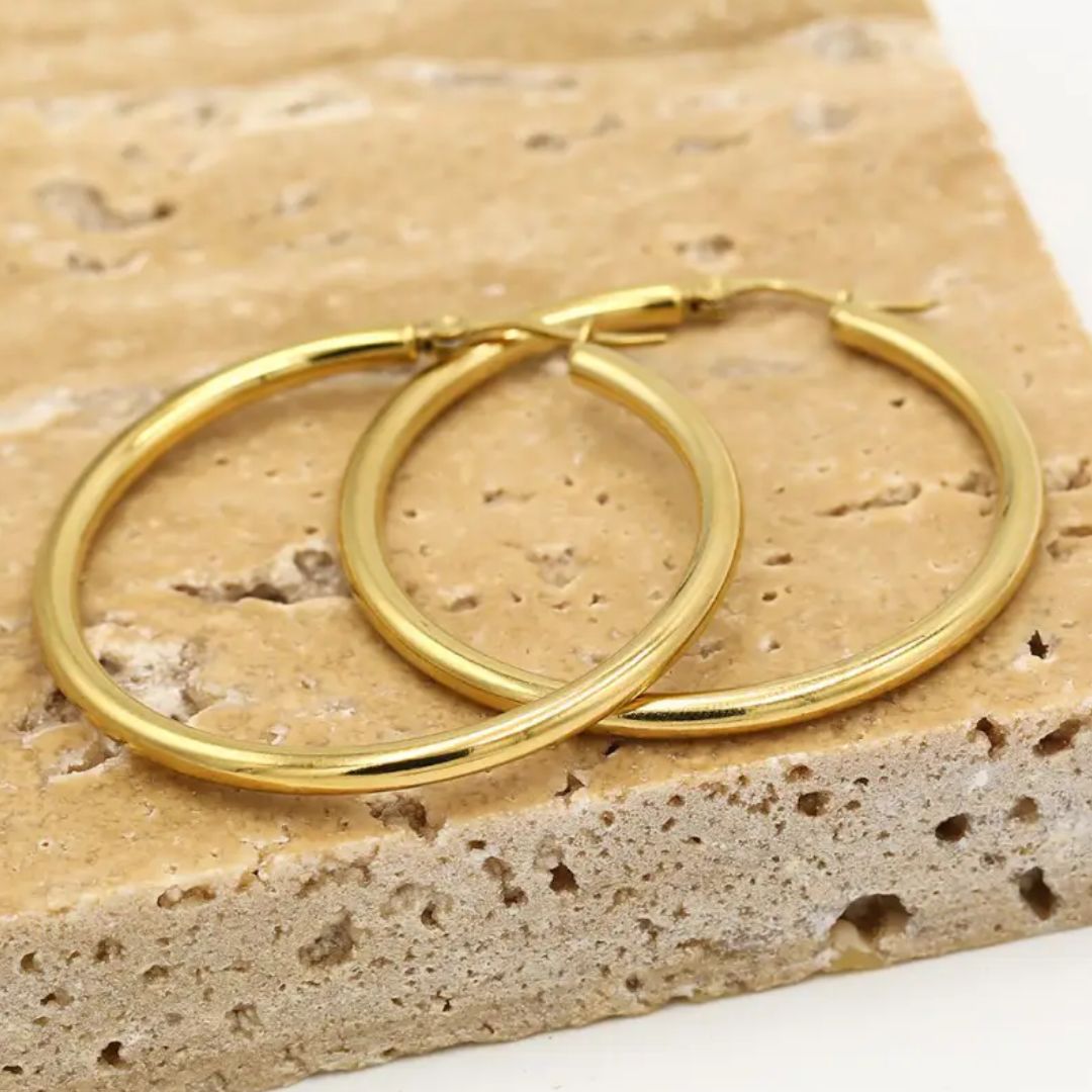 Sammy Jackson™ Gouden Oorringen (40 mm) | Opvallend & Stijlvol