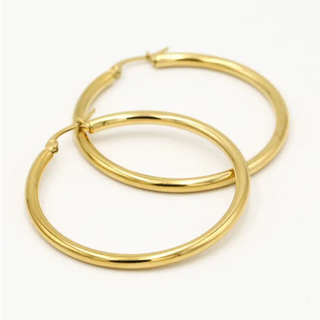 Sammy Jackson™ Gouden Oorringen (40 mm) | Opvallend & Stijlvol