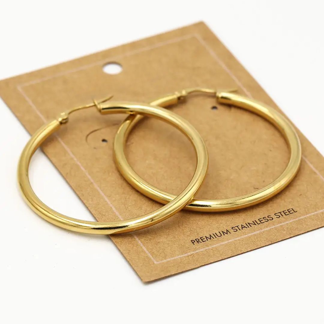 Sammy Jackson™ Gouden Oorringen (40 mm) | Opvallend & Stijlvol