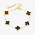 Sammy Jackson™ Zwarte Klaverarmband | Charmant & Stijlvol