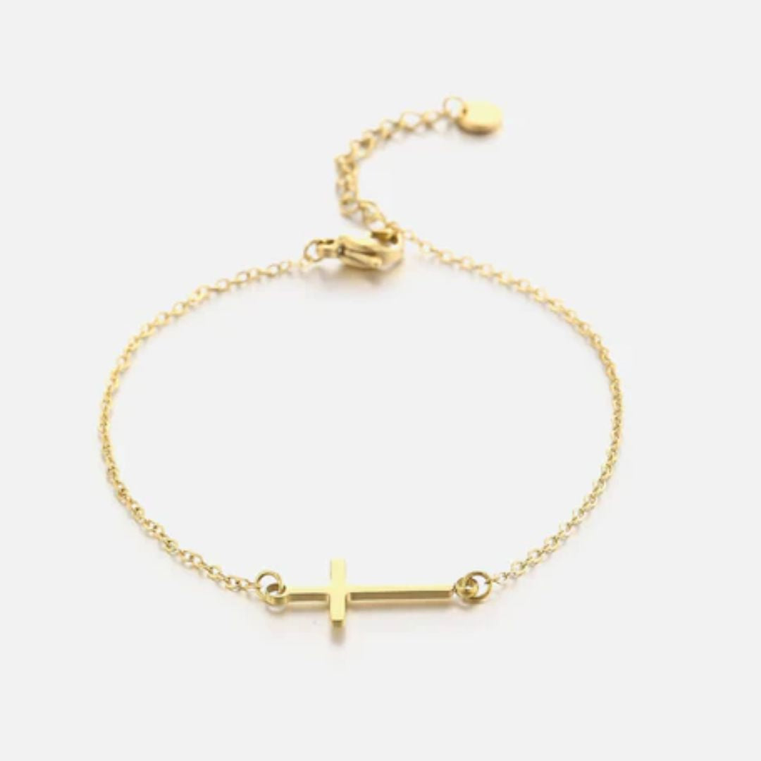Sammy Jackson™ Gouden Kruisarmband | Spiritueel & Stijlvol