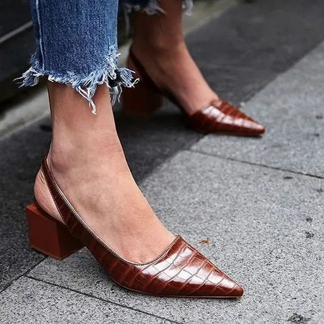 Lara Orthopedische Pumps met Croco-Design – Elegant, Comfortabel & Perfect Voor Elke Gelegenheid