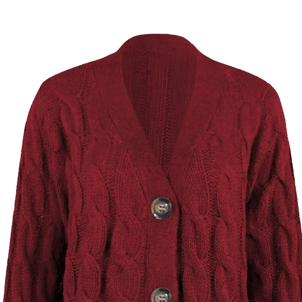 Gebreid Damesvest met Knopen – Noor