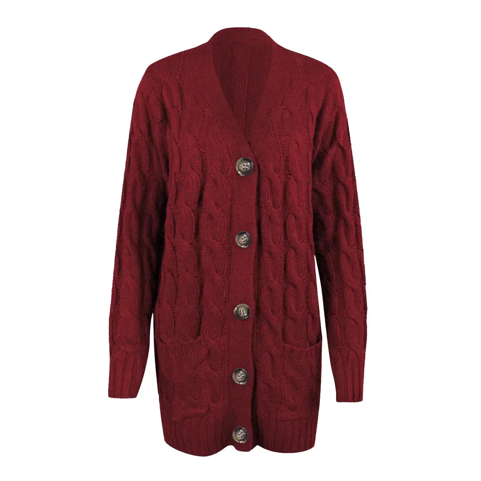 Gebreid Damesvest met Knopen – Noor