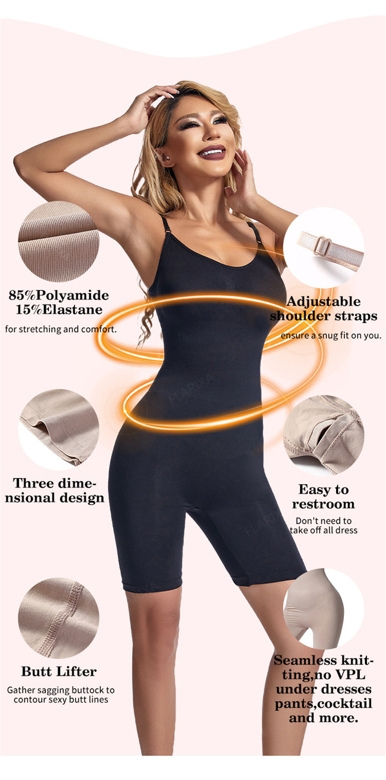 Sammy Jackson™ Isa Plus Size Bodysuit | Comfortabel & Flatterend