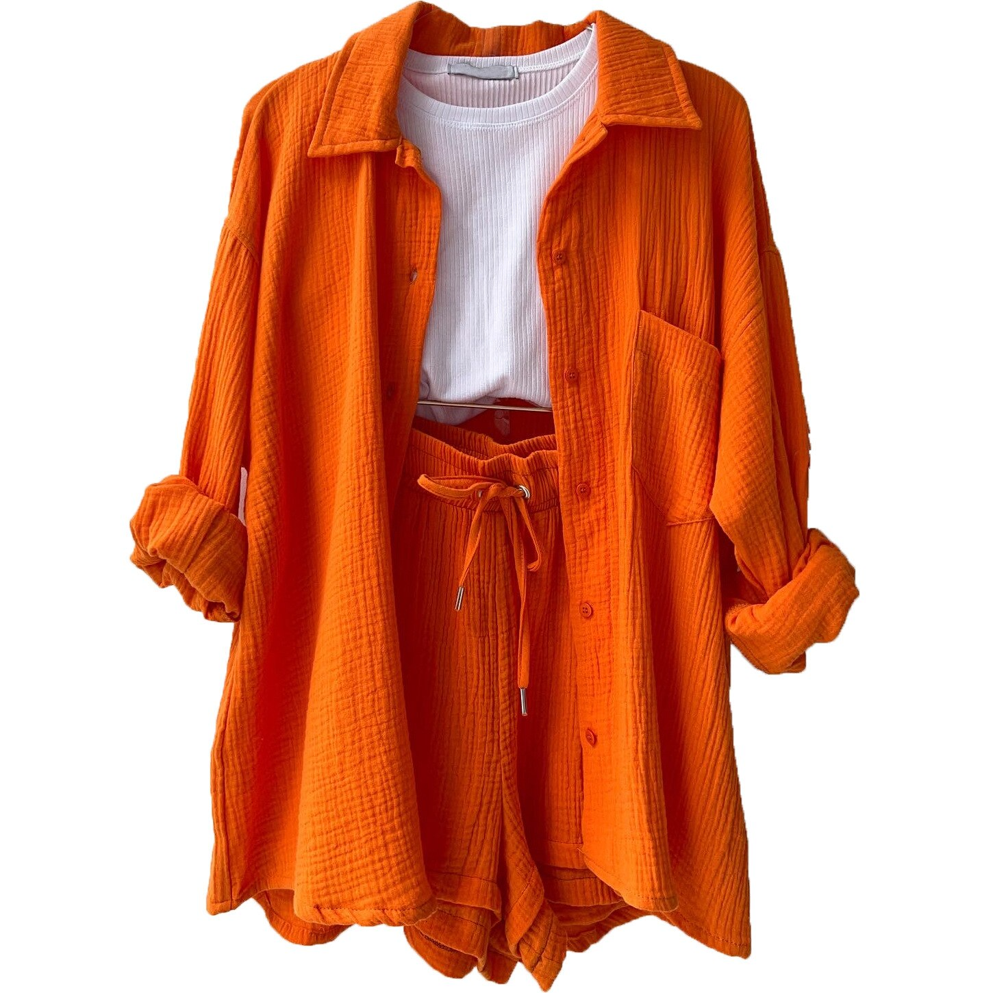 Ademend katoen co-ord-set voor dames – Maris