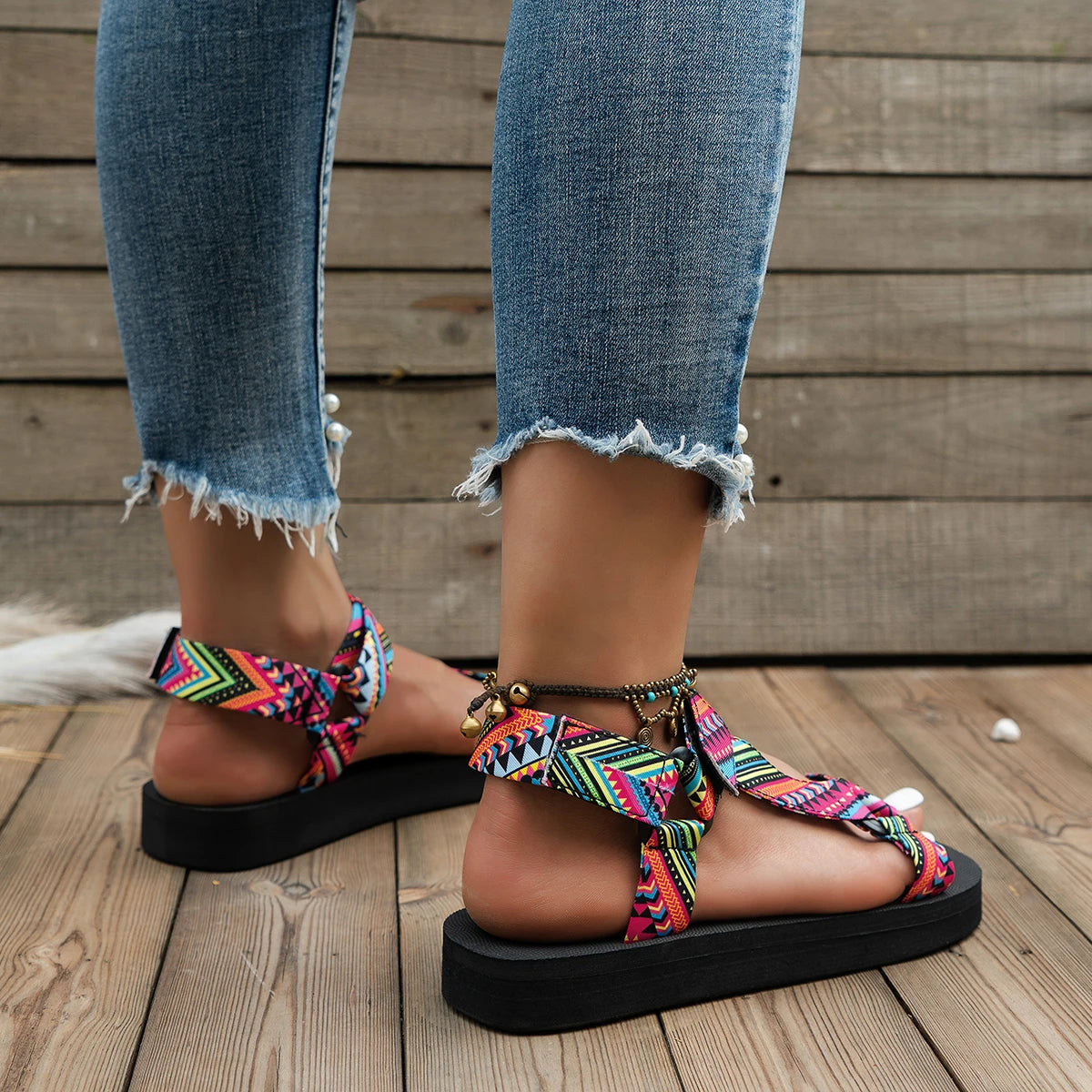 Lichte Dames Zomer Sandalen met Kleurenspel – Amélie