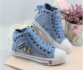Trendy Hoge Denim Dames Sneakers – Selina